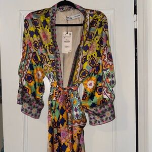 Zara Colorful Floral Kimono